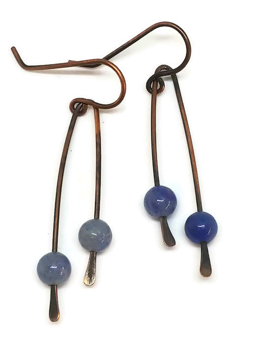 Sodalite Paddle Earrings