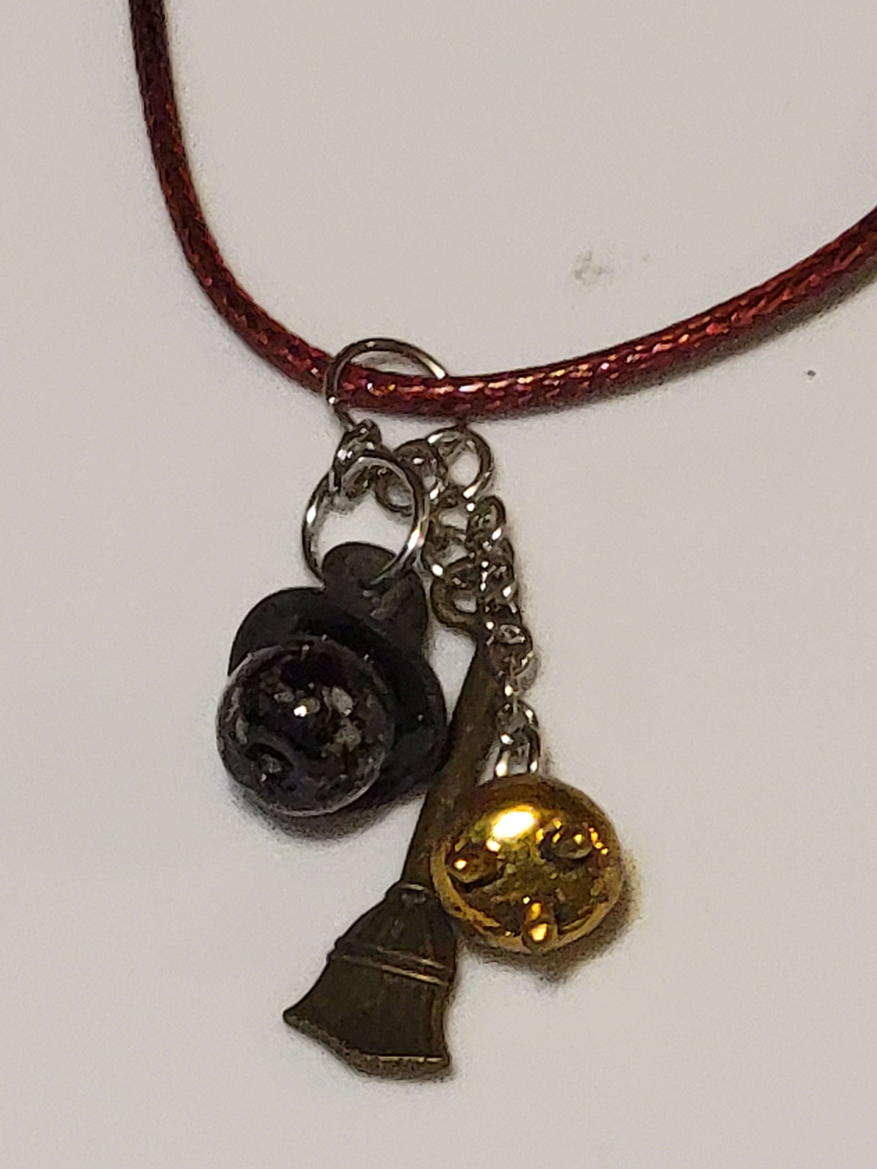 Witch Hat Necklaces - Glow In The Dark Glass