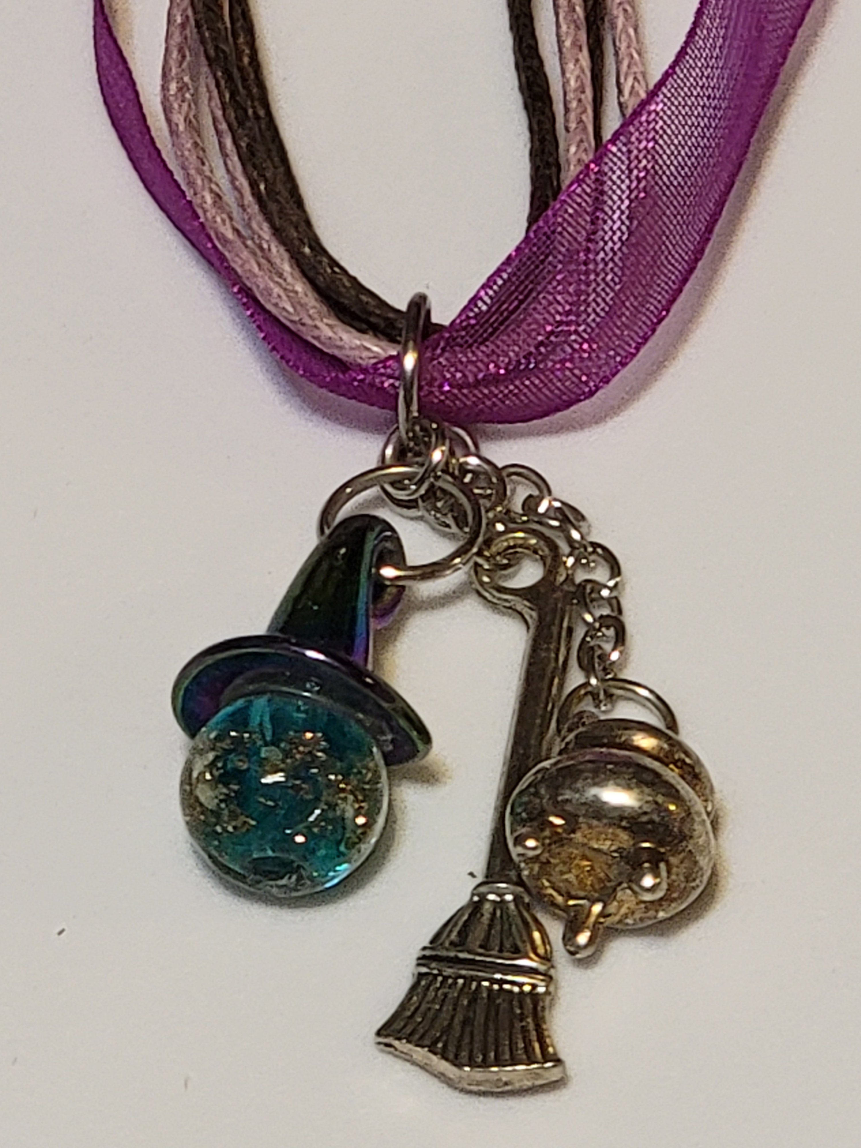 Witch Hat Necklaces - Glow In The Dark Glass