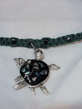 Abalone Inlay Turtles Necklace