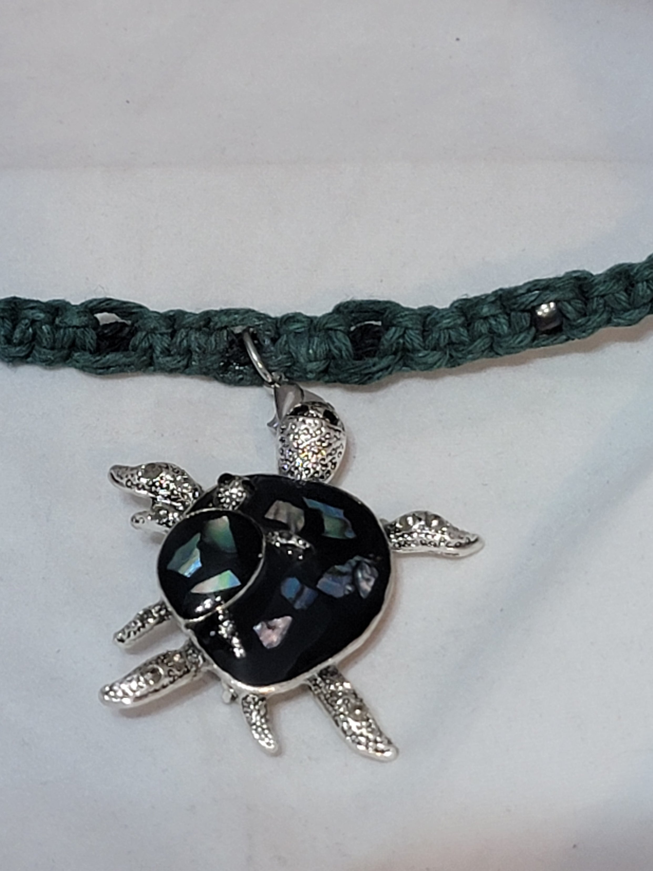 Abalone Inlay Turtles Necklace