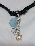 Amazonite Moon with Stars Necklace