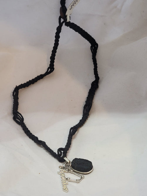 Aquarius Black Tourmaline Zodiac Necklace