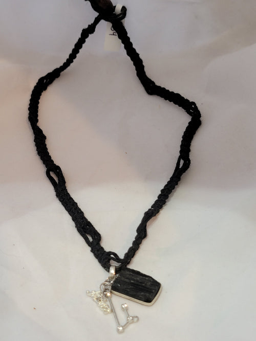 Aries Black Tourmaline Zodiac Necklace