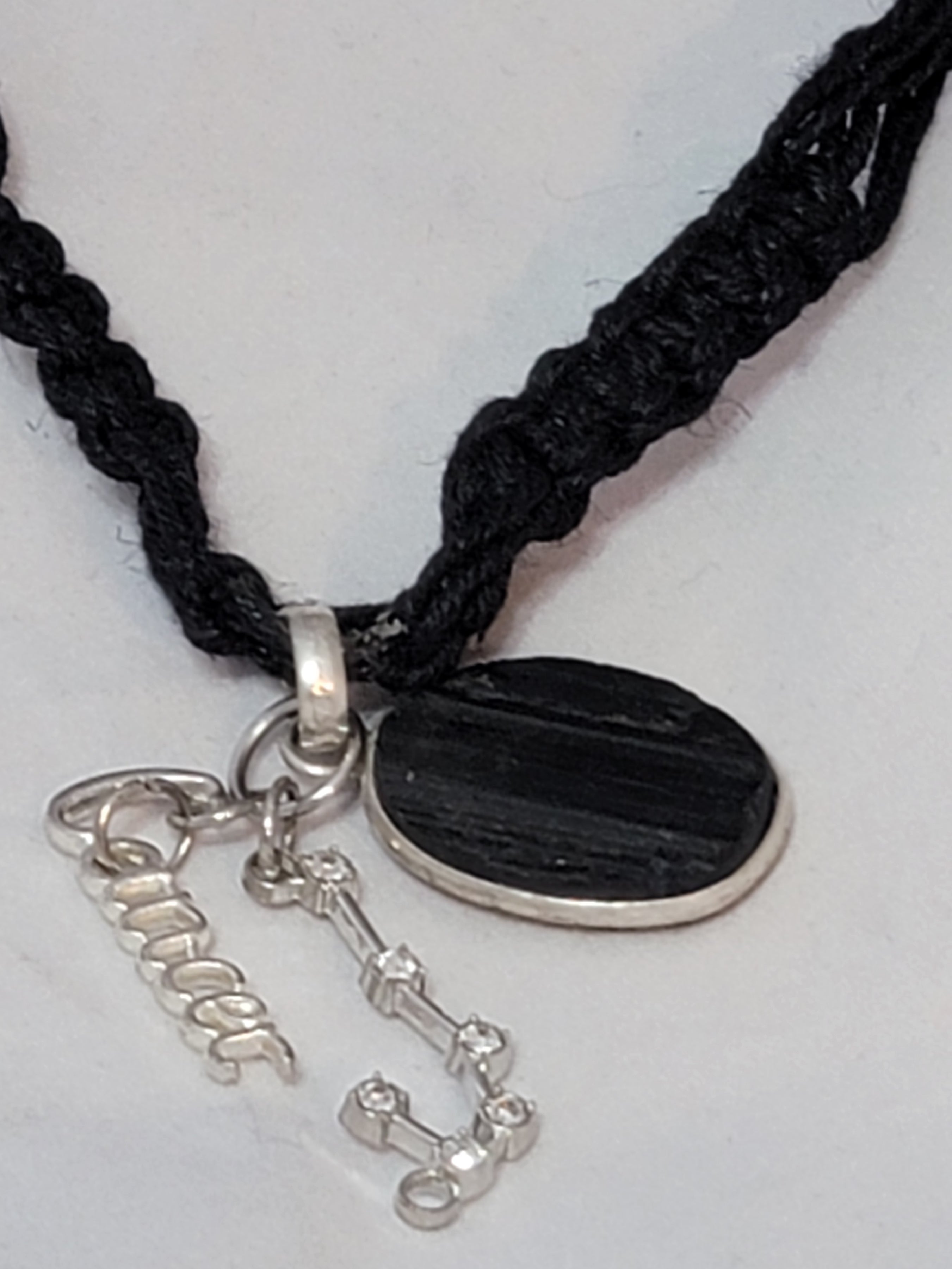 Cancer Black Tourmaline Zodiac Necklace