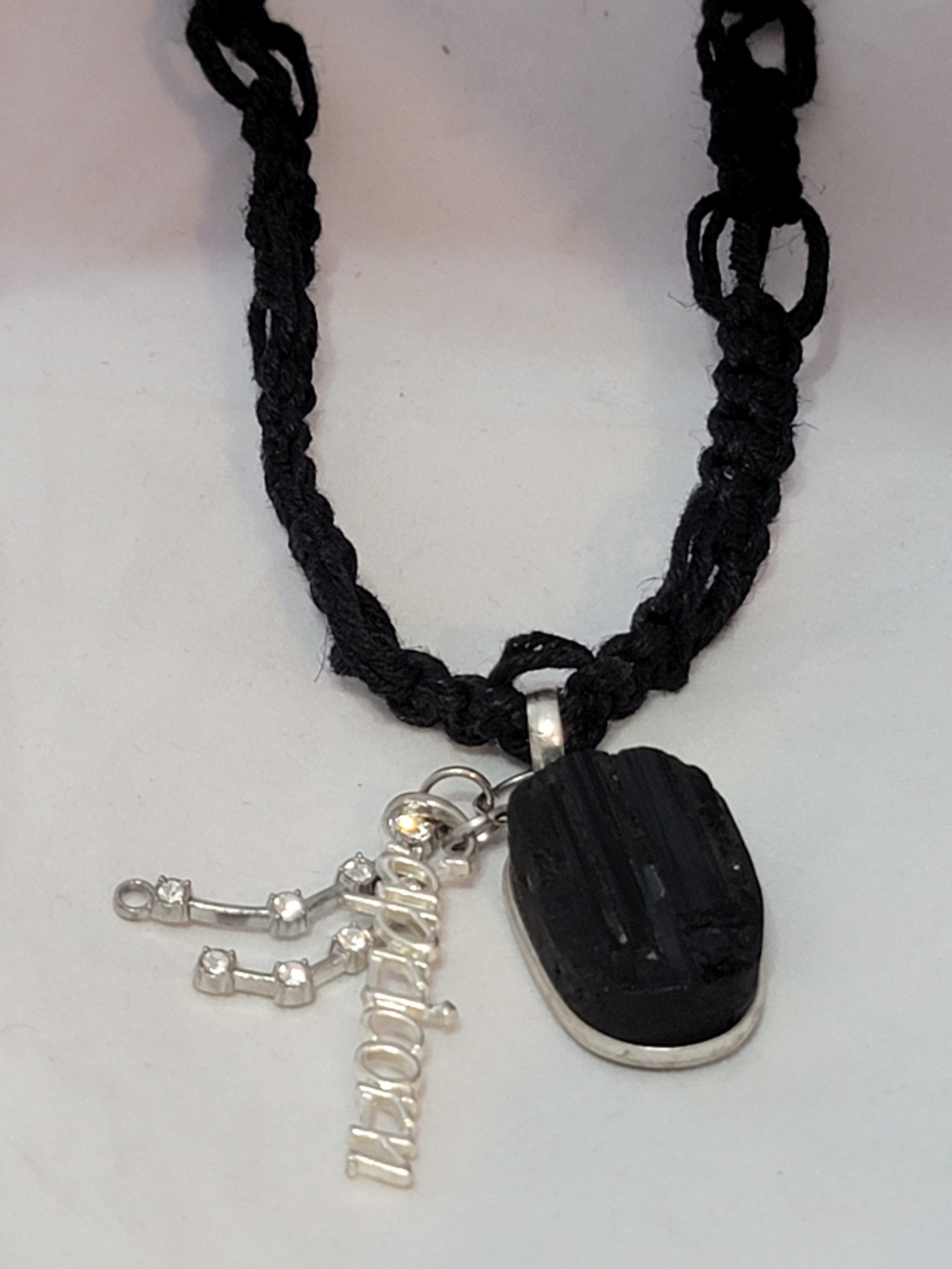 Capricorn Black Tourmaline Zodiac Necklace