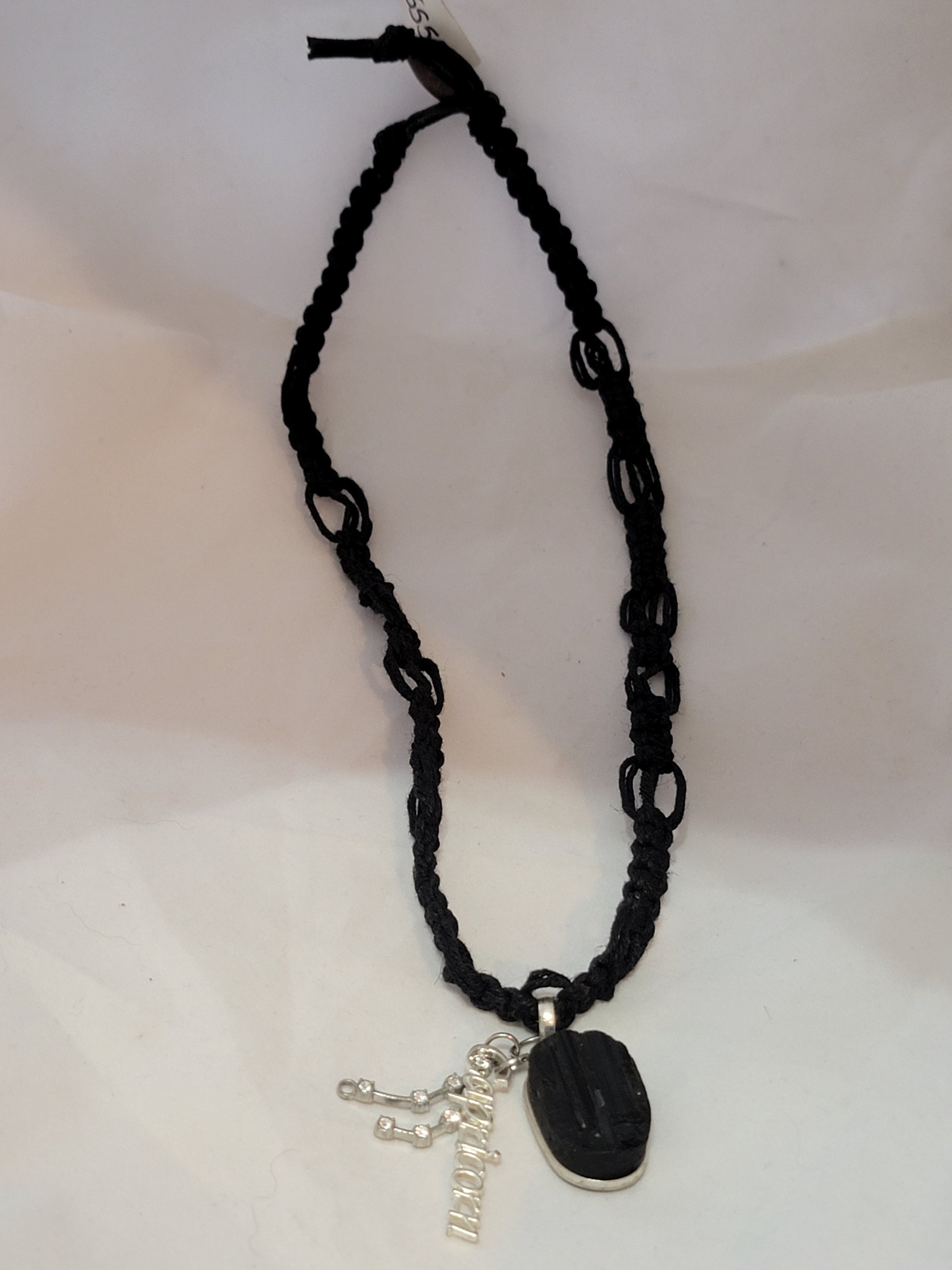 Capricorn Black Tourmaline Zodiac Necklace