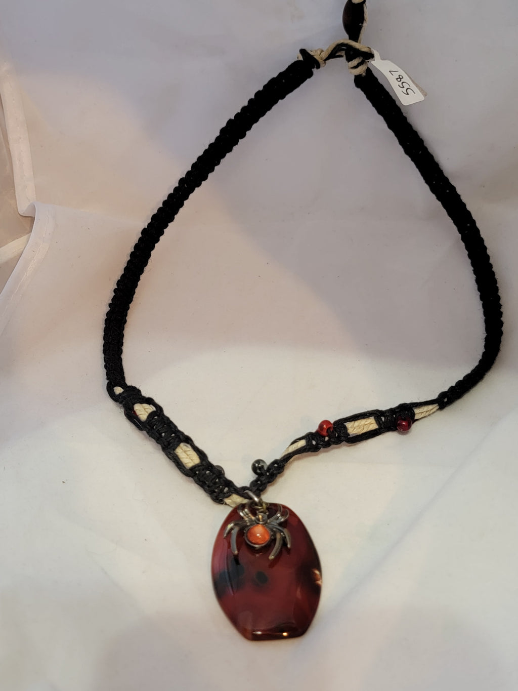 Carnelian with Spider Necklace