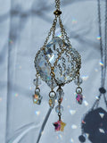 Crystal with Stars Suncatcher