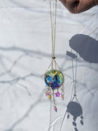 Crystal with Stars Suncatcher