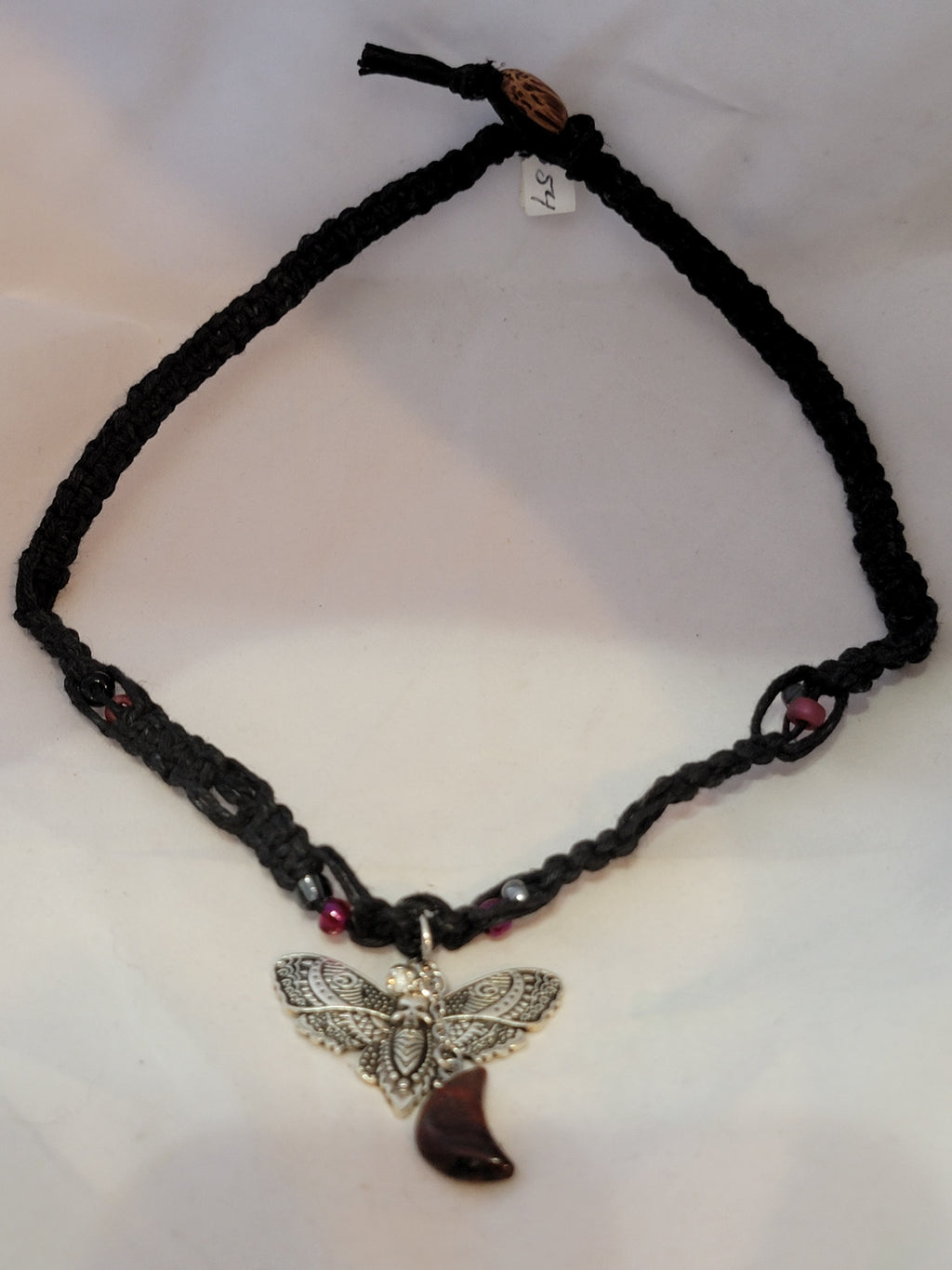 Deathshead Moth with Moon Necklace