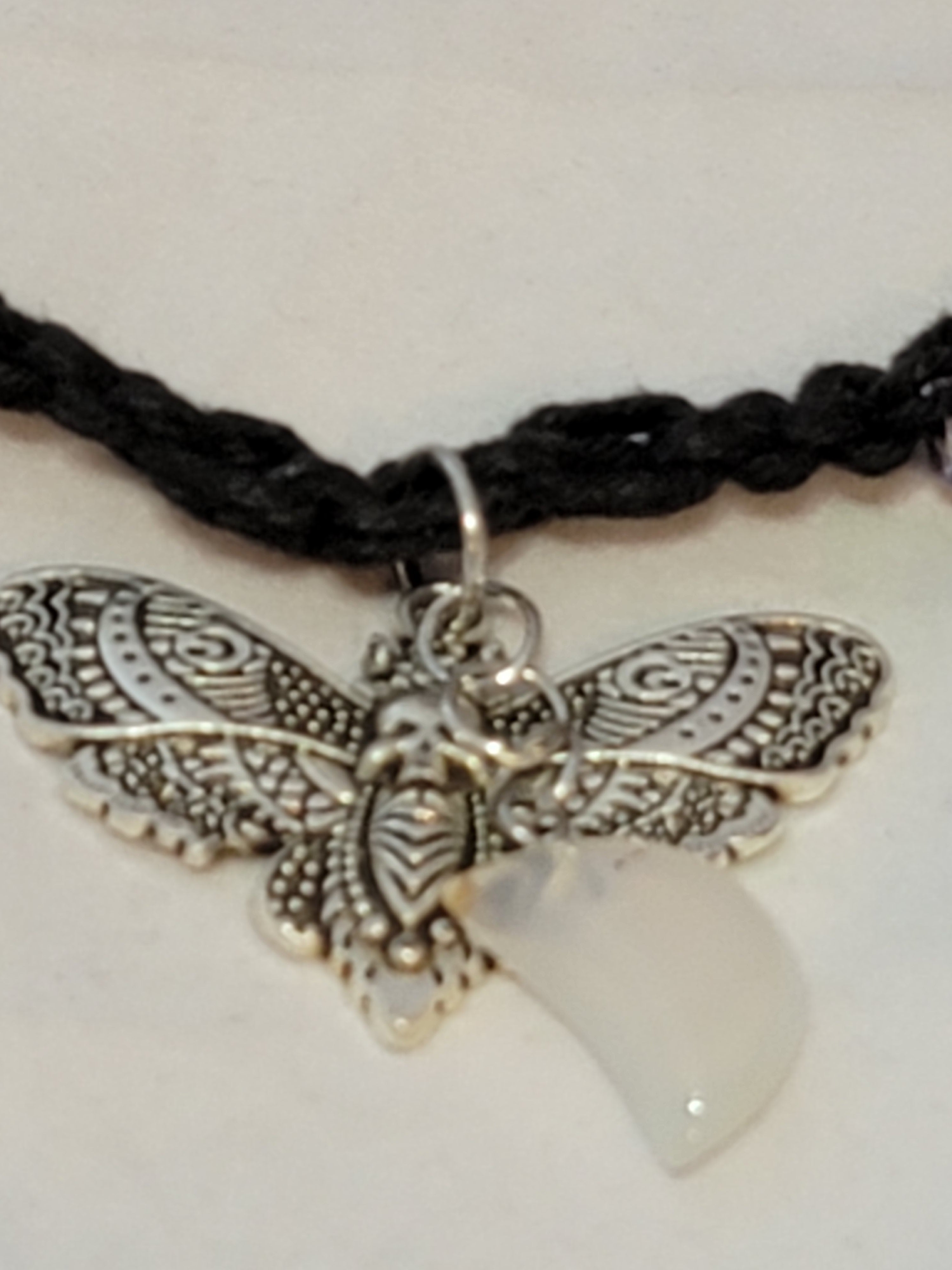 Deathshead Moth with Moon Necklace