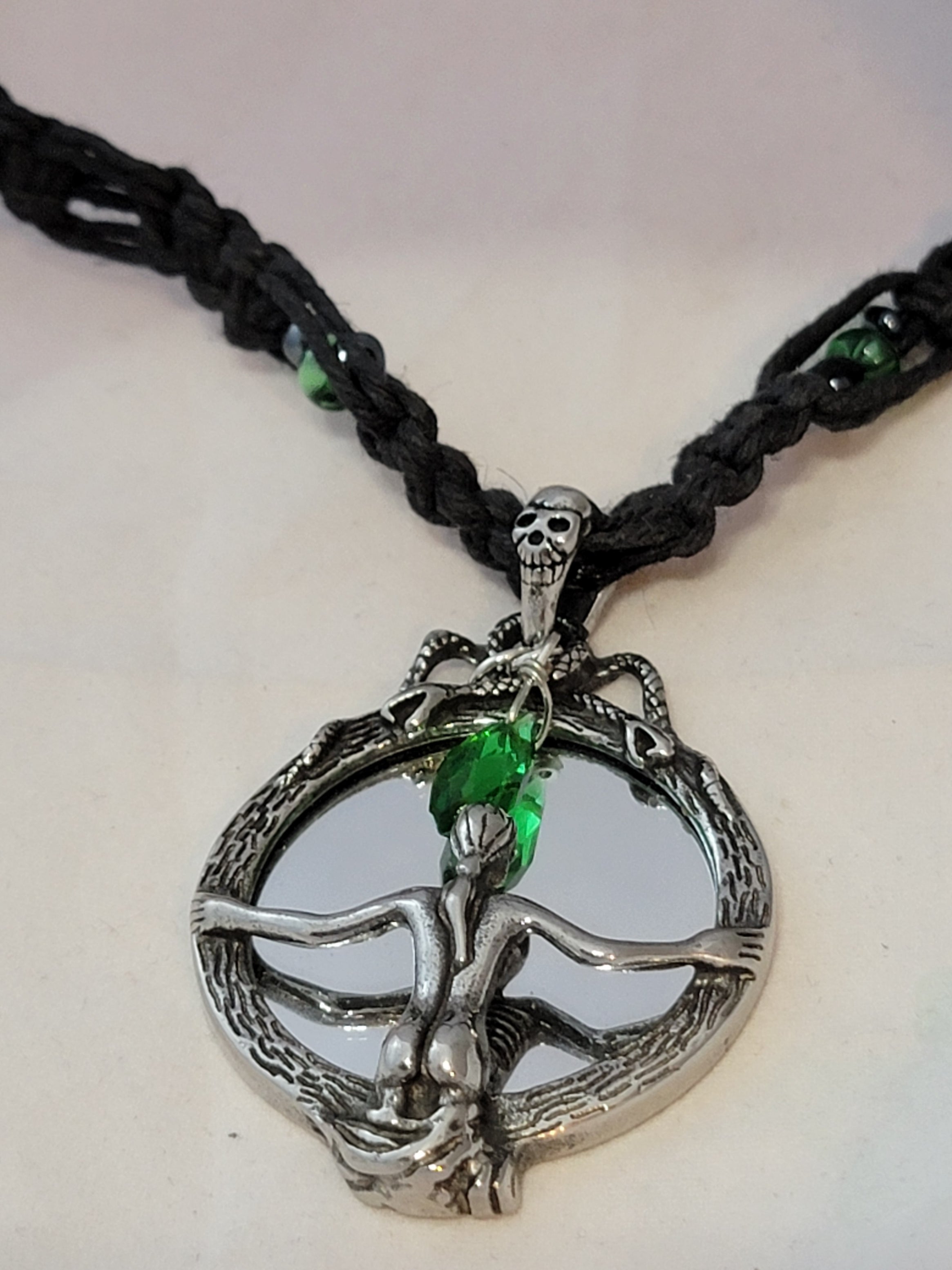 Female Skull Mirror Necklace