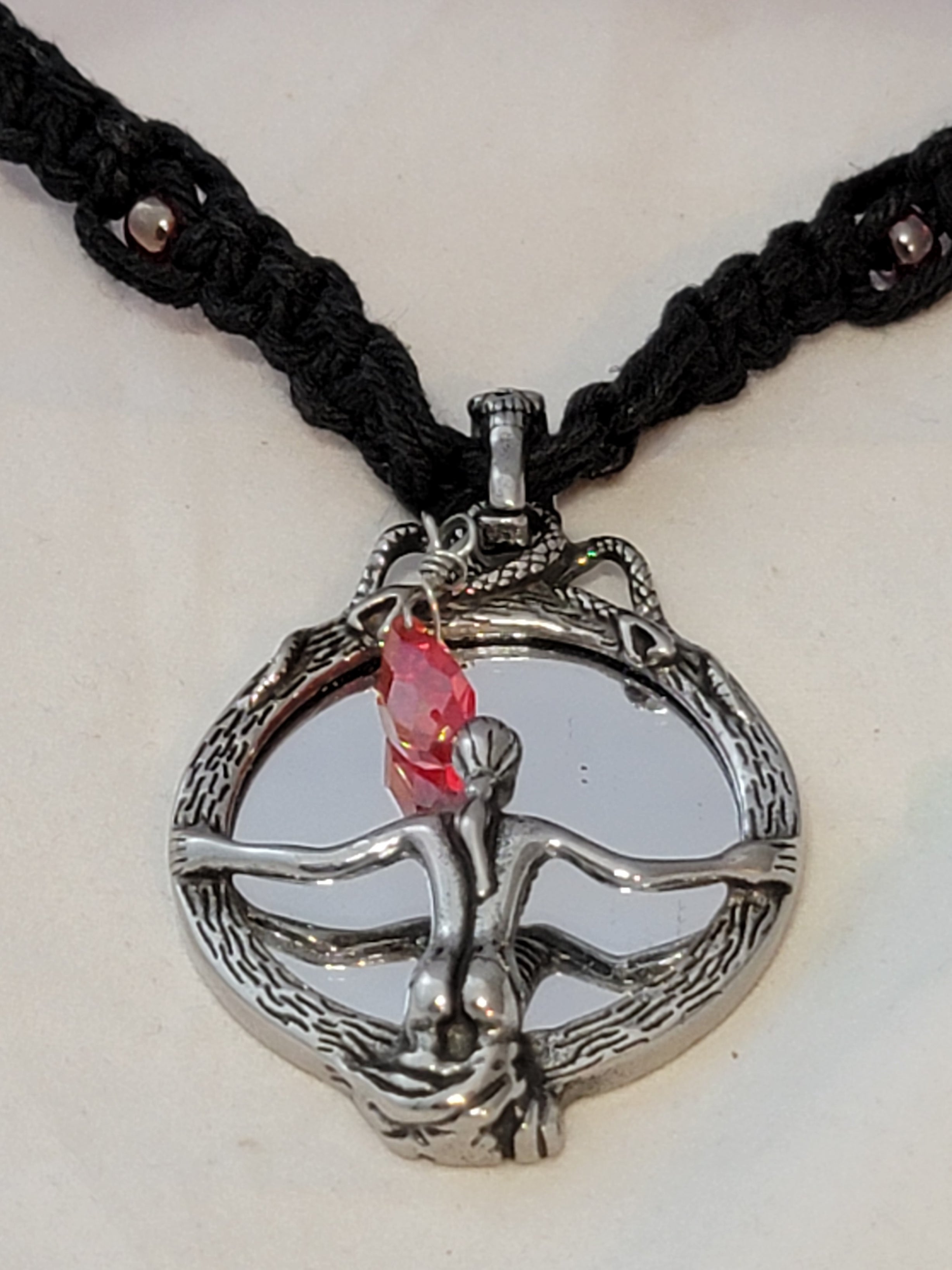 Female Skull Mirror Necklace