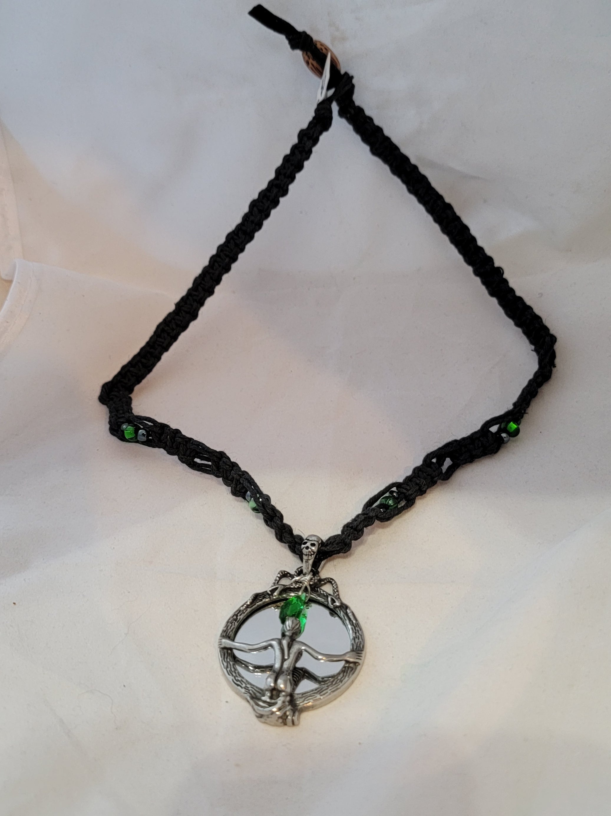 Female Skull Mirror Necklace