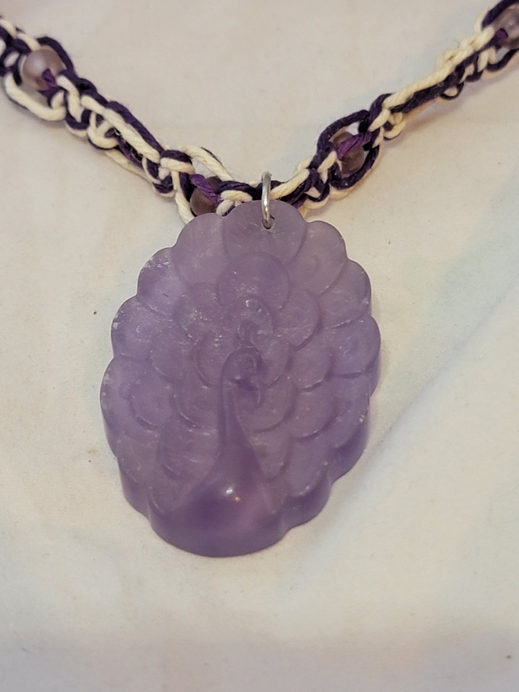 Flourite Peacock Necklace