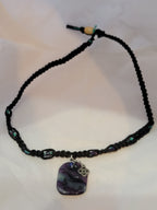 Fluorite Whale with Quarternary Knot, & Crystal Necklace