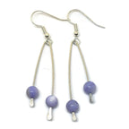 Lavender Mother of Pearl Paddle Earrings