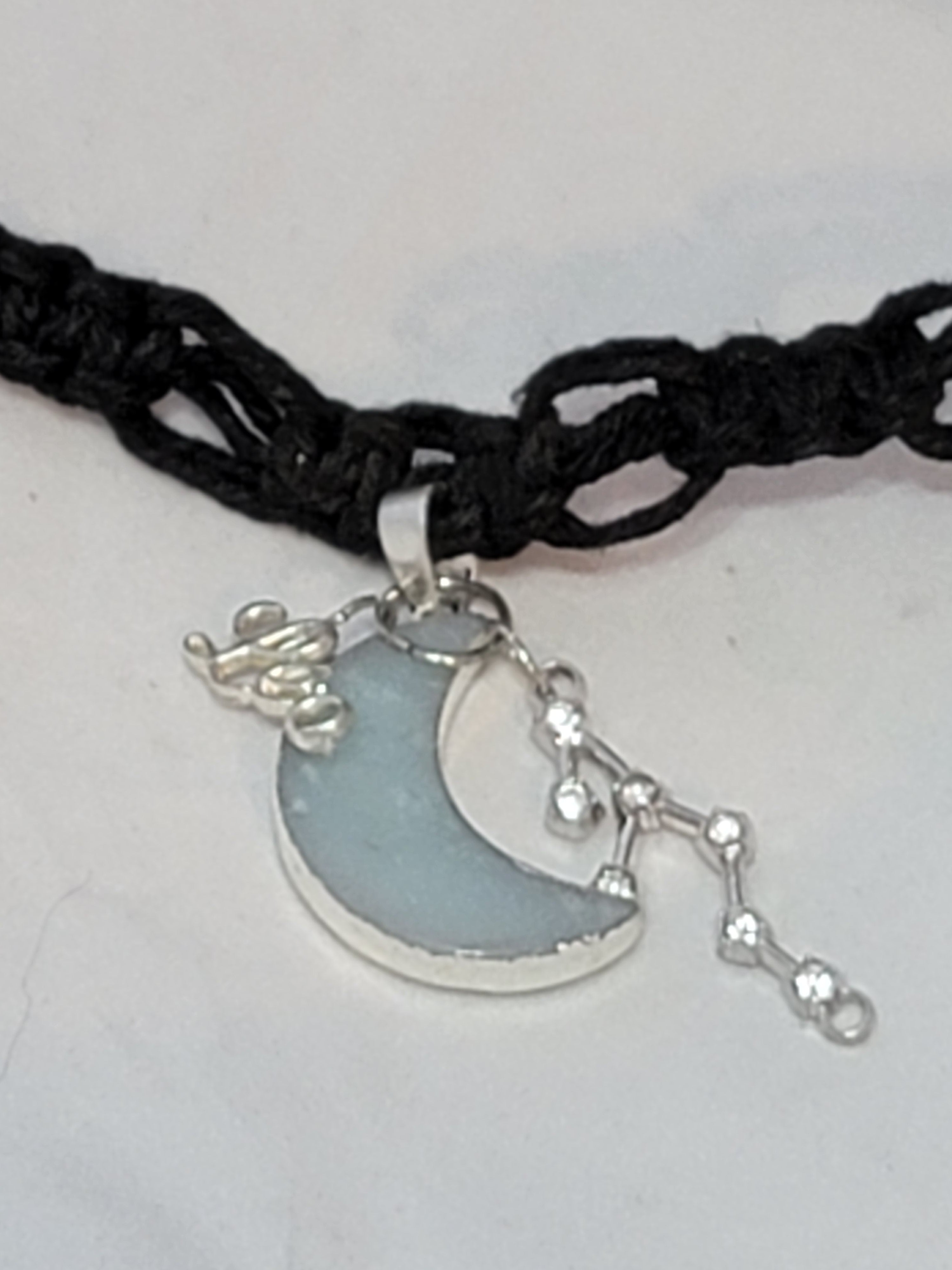 Leo Amazonite Moon Zodiac Necklace