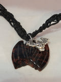 Gemstone Bat w/ Charm & Crystal Necklace
