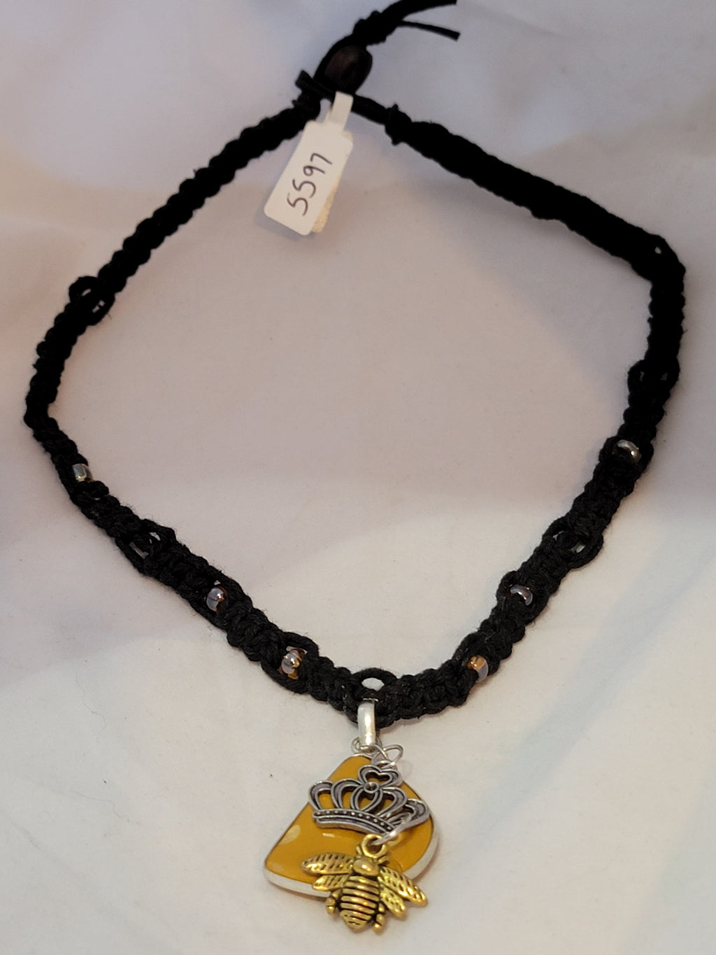 Mookite with Crown, & Bee Necklace