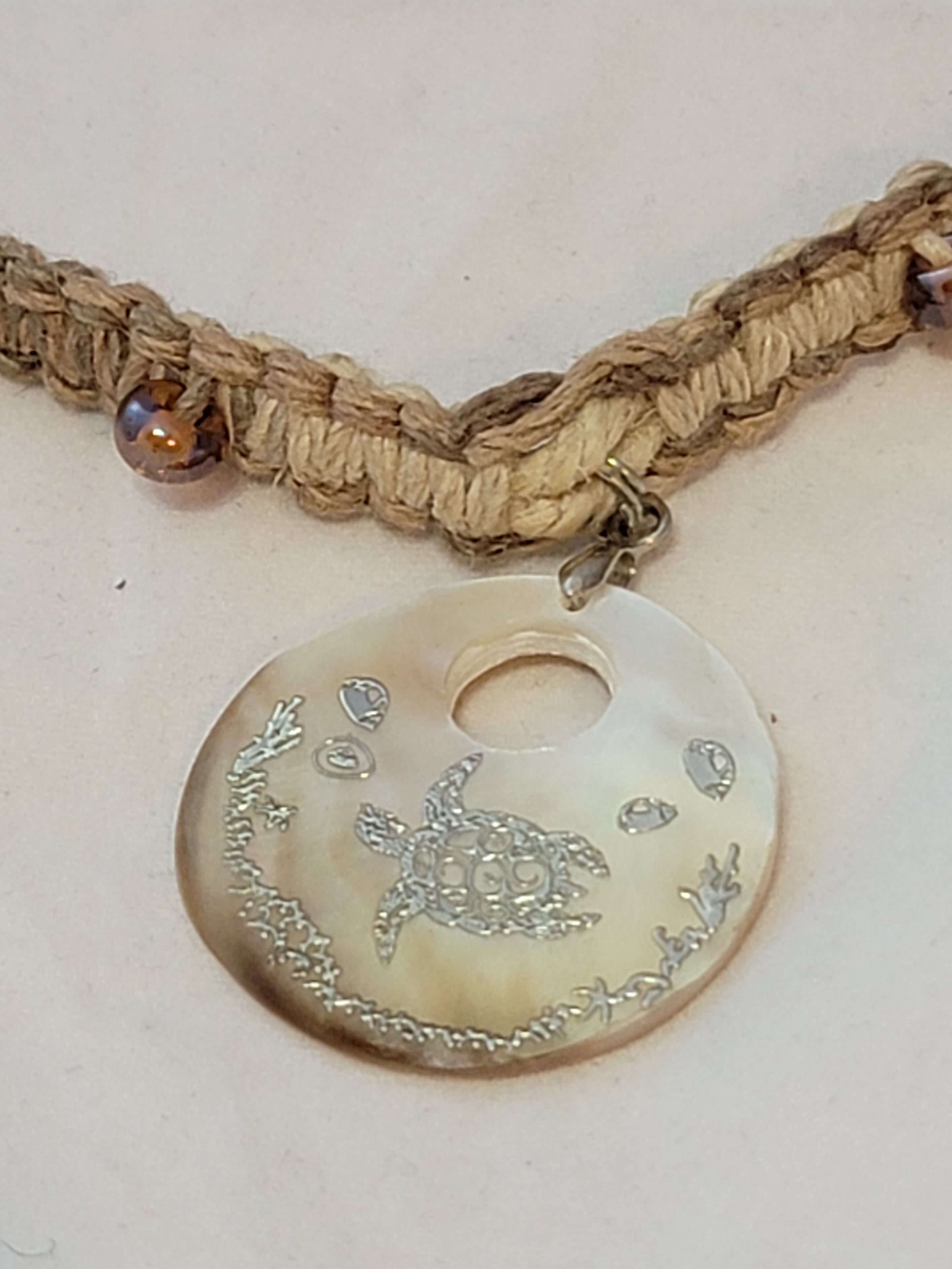 Mother of Pearl Sea Turtle Necklace