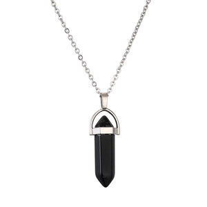 Hexagonal Gemstone Necklace