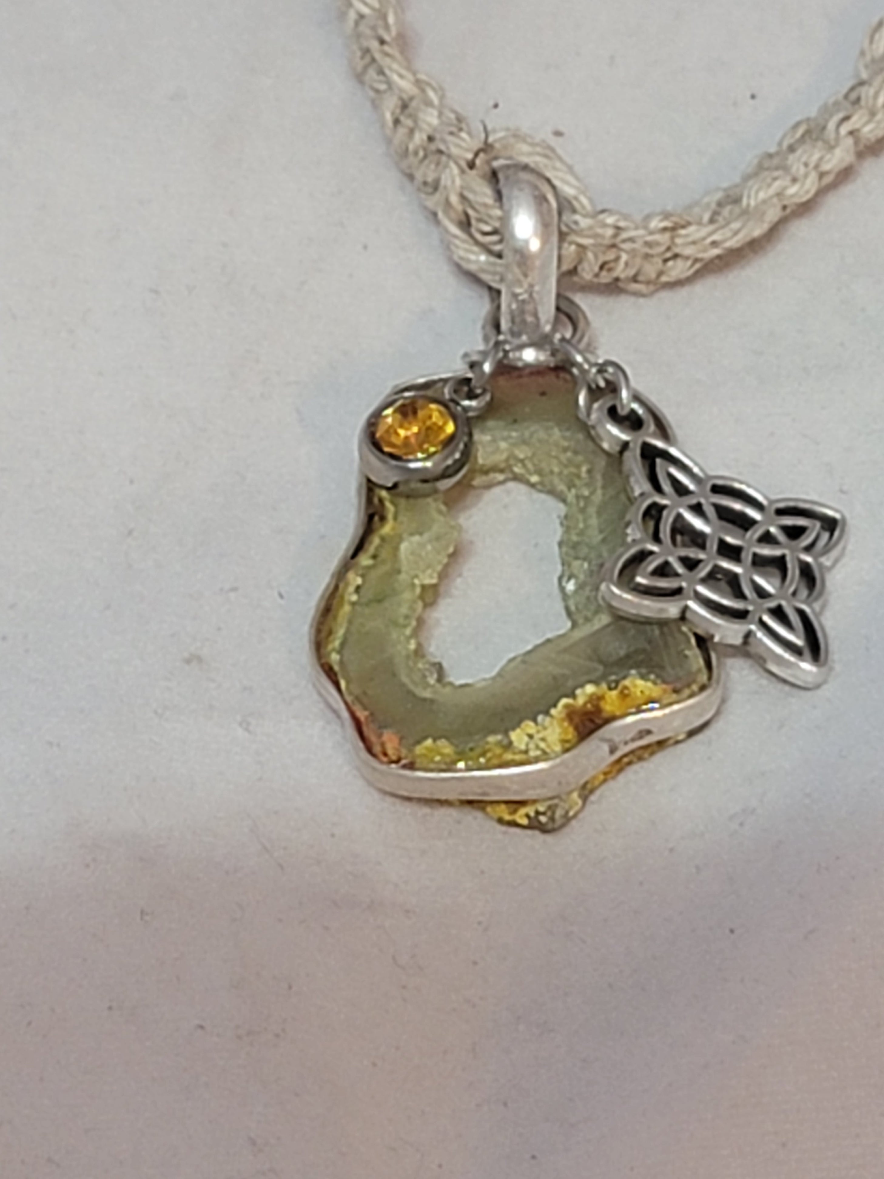 Oco Geode Druzy Necklace