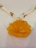 Orange Flower Necklace