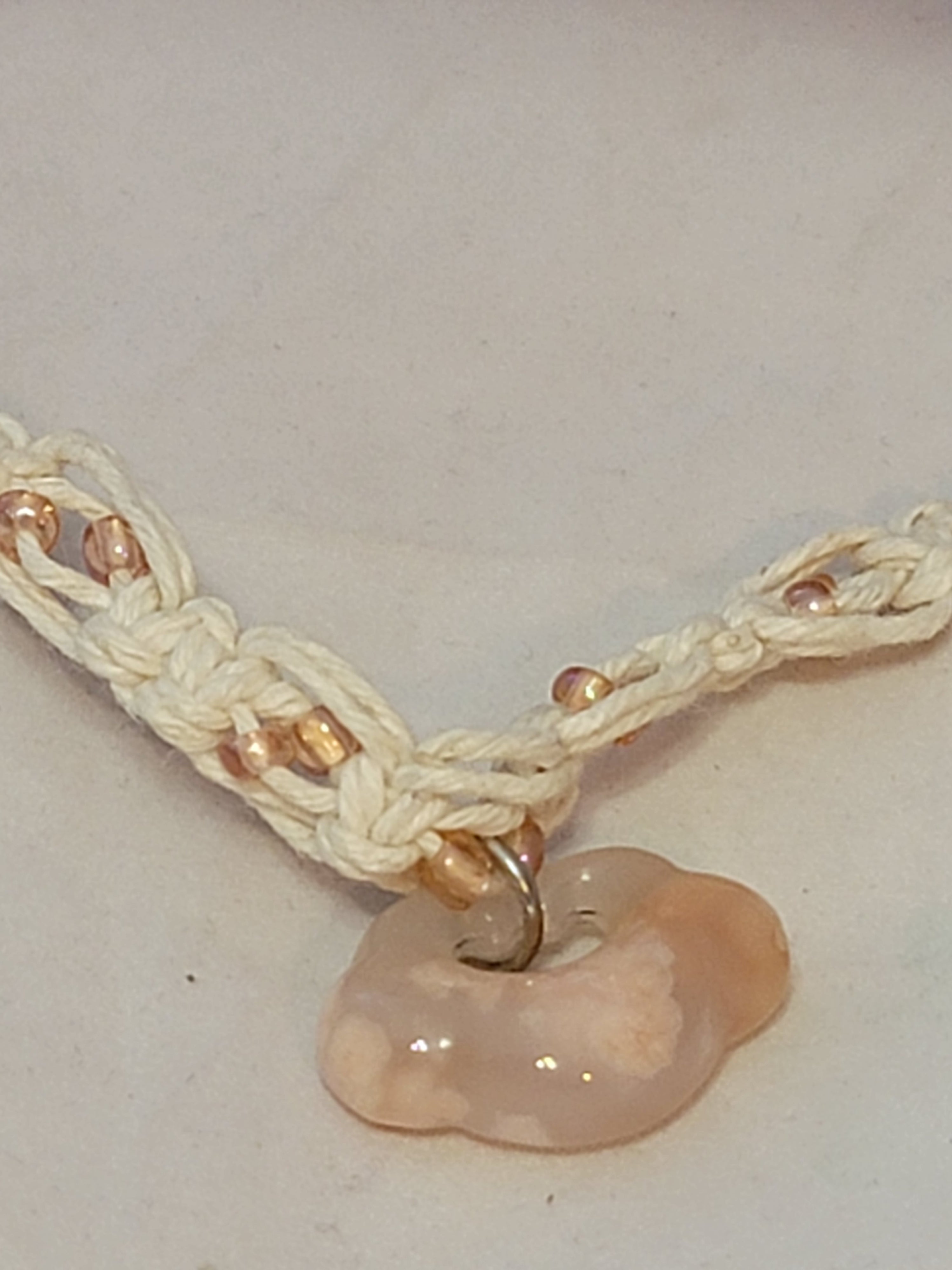 Peach Quartz Cloud Necklace