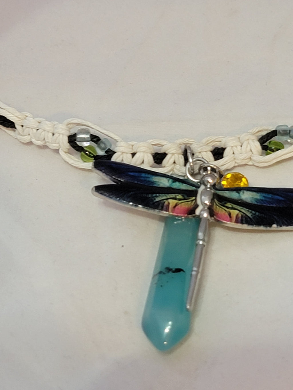 Rainbow Dragonfly Necklace