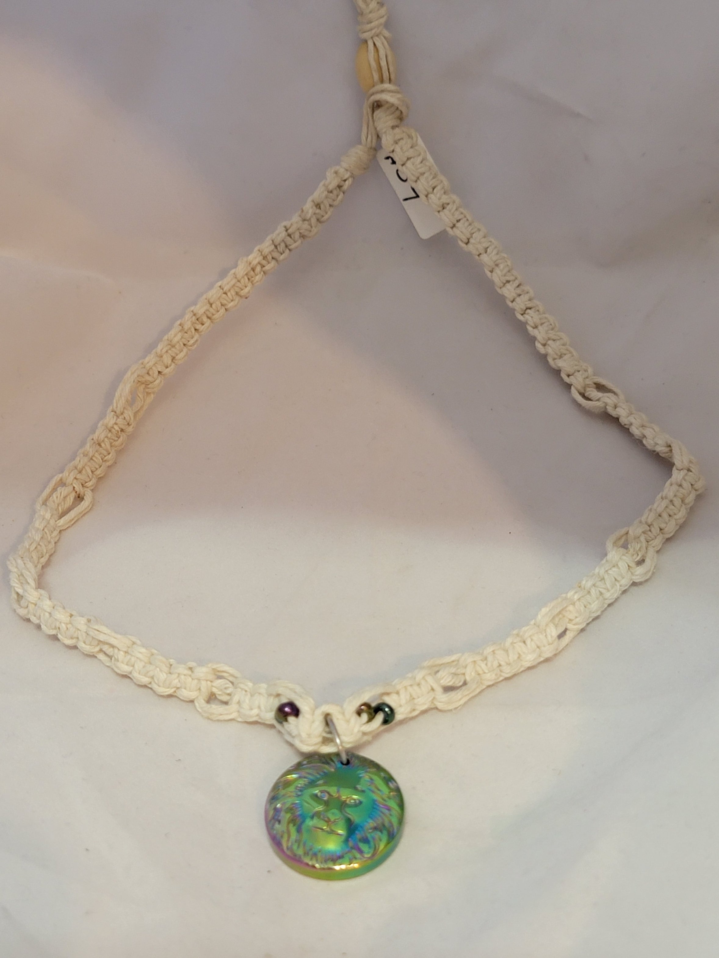 Rainbow Hematite Lion Head Necklace