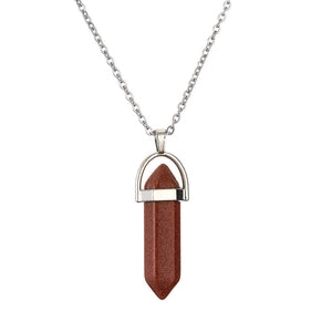 Hexagonal Gemstone Necklace