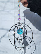 Five Orb Crystal Suncatcher - Silver