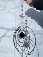Five Orb Crystal Suncatcher - Silver
