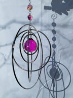 Five Orb Crystal Suncatcher - Silver