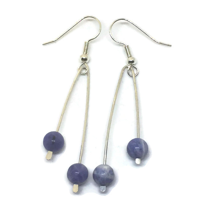 Sodalite Paddle Earrings