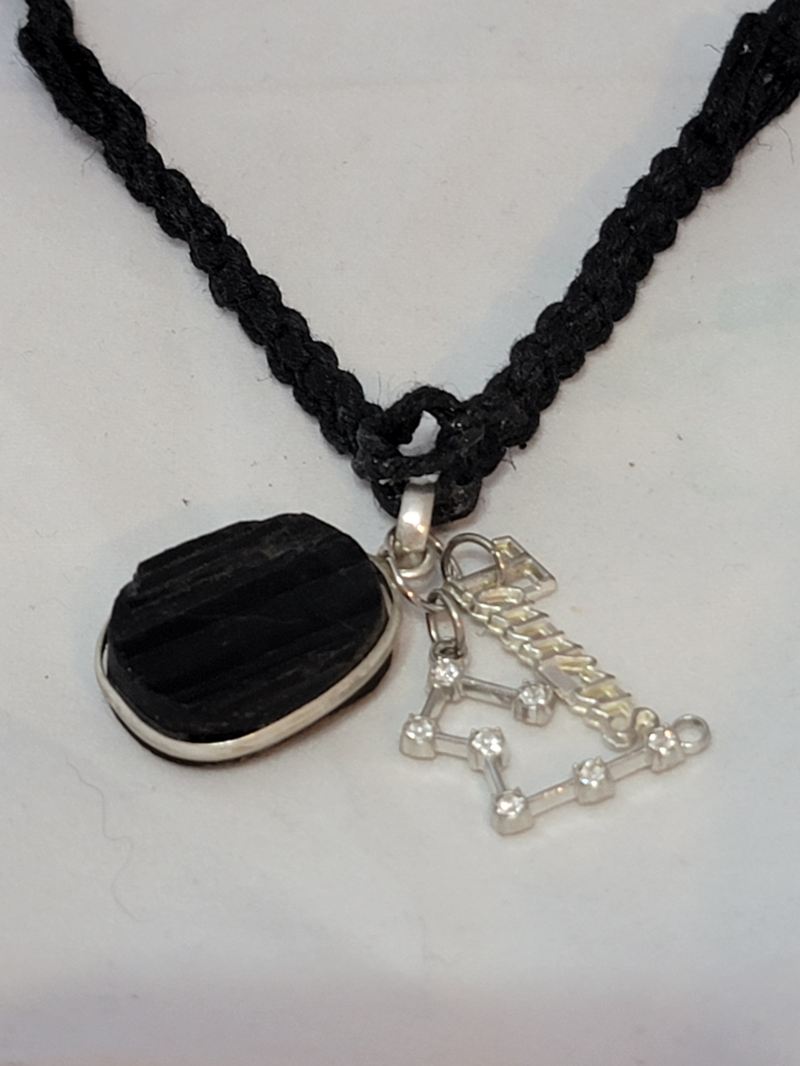 Taurus Black Tourmaline Zodiac Necklace