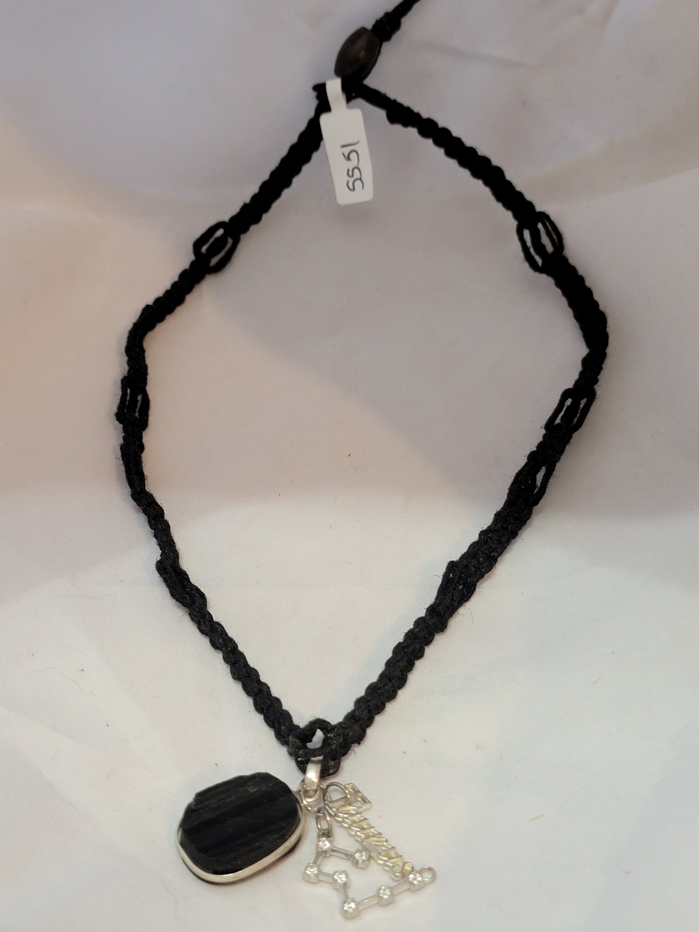 Taurus Black Tourmaline Zodiac Necklace