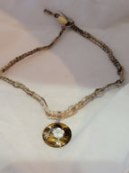 Tiger's Eye with Flower Necklace
