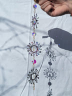 Triple Rainbow Sun with Crystal Star Suncatcher