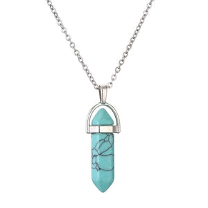 Hexagonal Gemstone Necklace