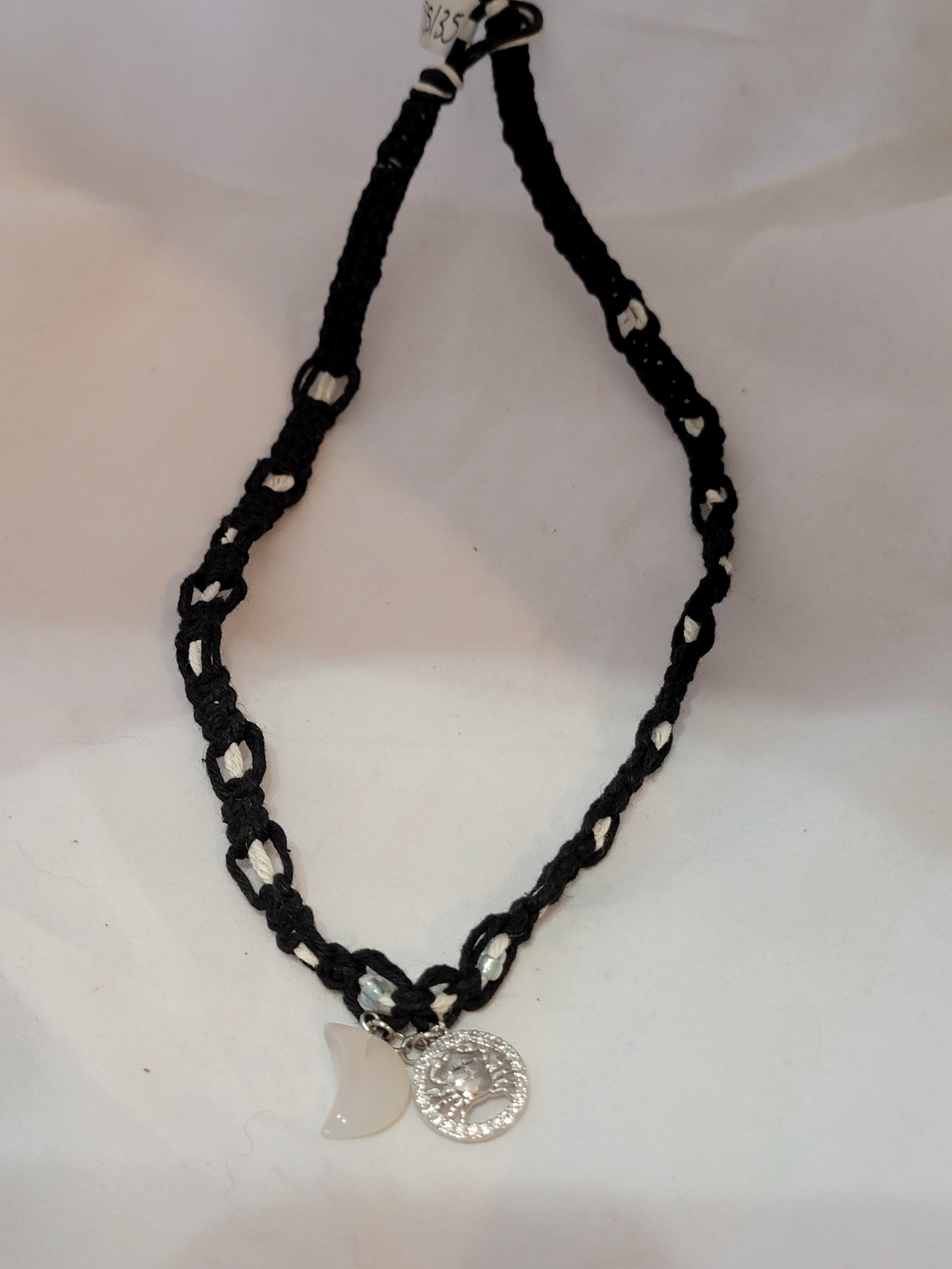 Cancer Moonstone Zodiac Necklace